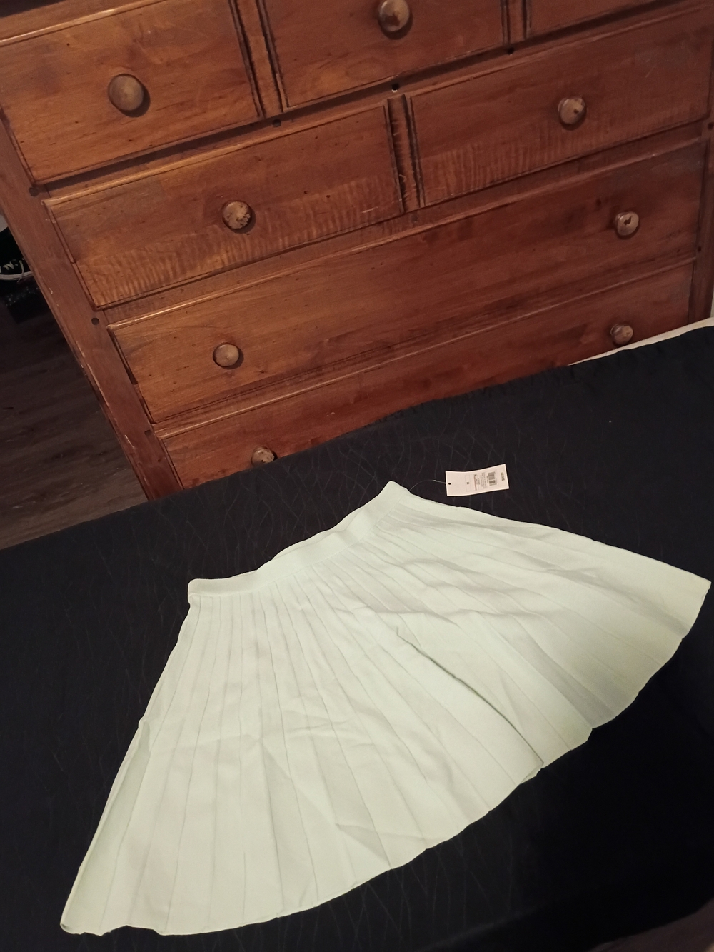 a new day Pleated Mint Green Skirt
